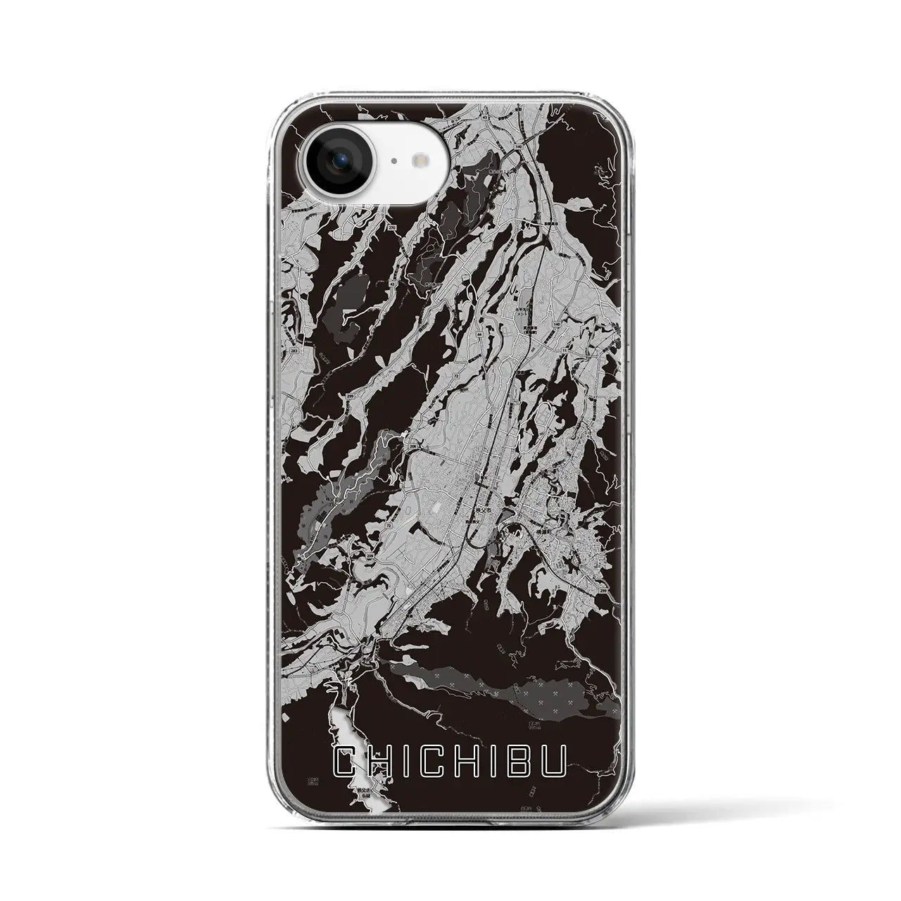 【秩父(埼玉県)】地図柄iPhoneケース(クリアタイプ)