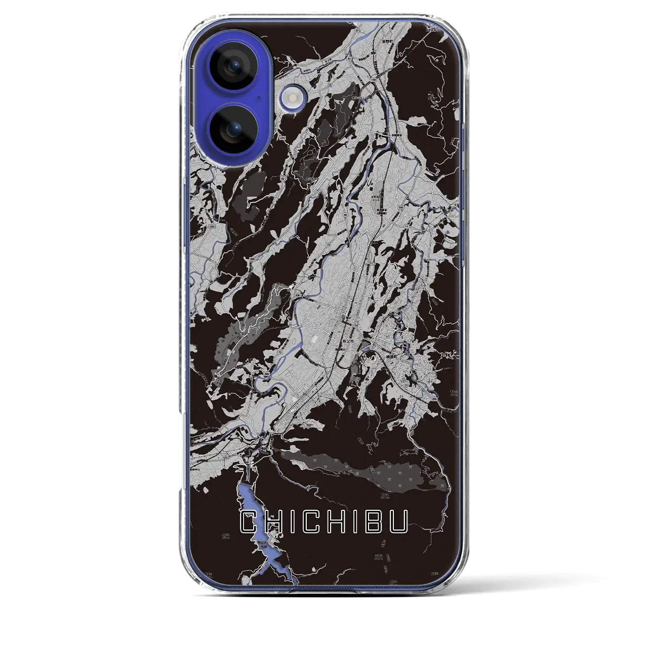 【秩父(埼玉県)】地図柄iPhoneケース(クリアタイプ)