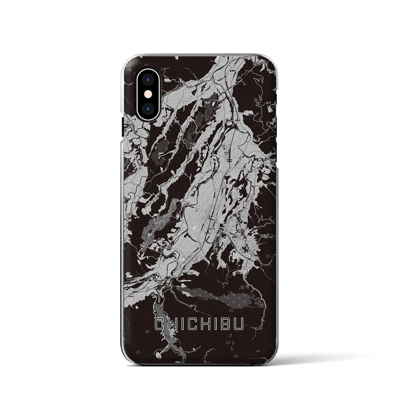 【秩父(埼玉県)】地図柄iPhoneケース(クリアタイプ)