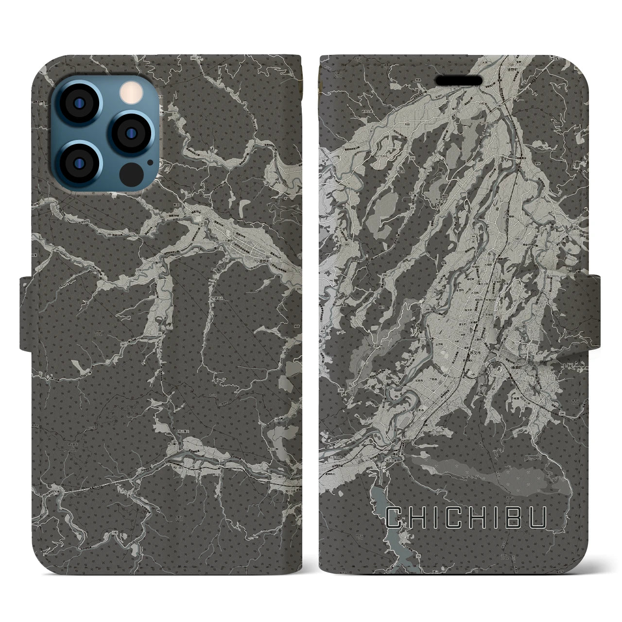 【秩父(埼玉県)】地図柄iPhoneケース(手帳タイプ)