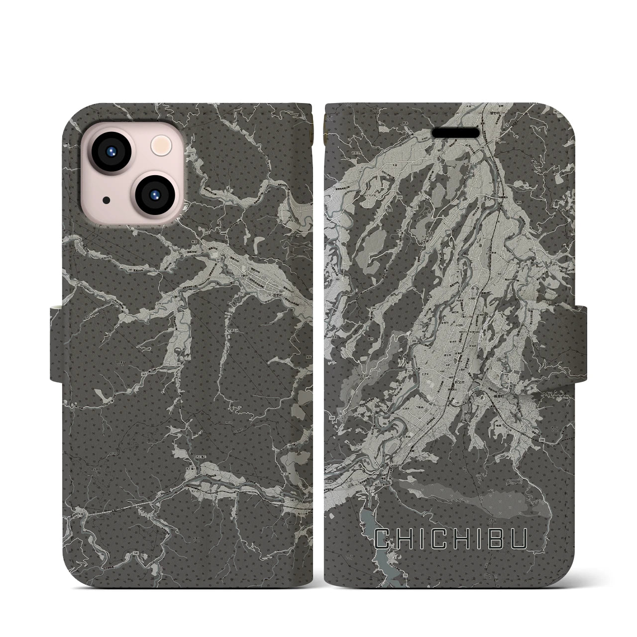 【秩父(埼玉県)】地図柄iPhoneケース(手帳タイプ)