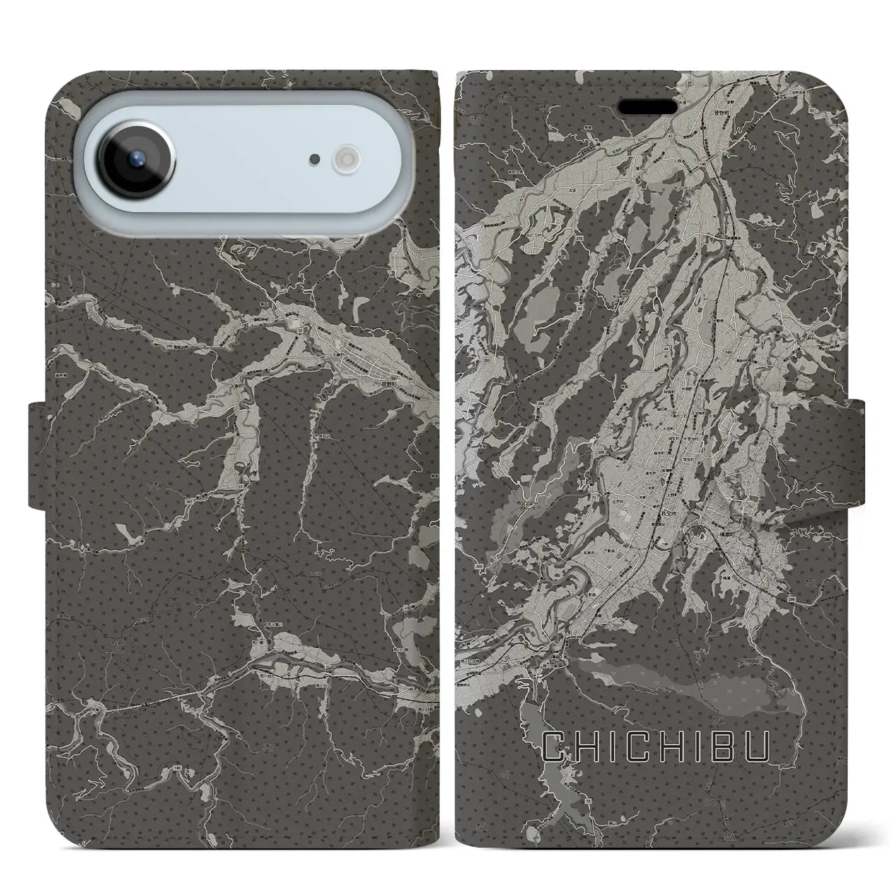 【秩父(埼玉県)】地図柄iPhoneケース(手帳タイプ)