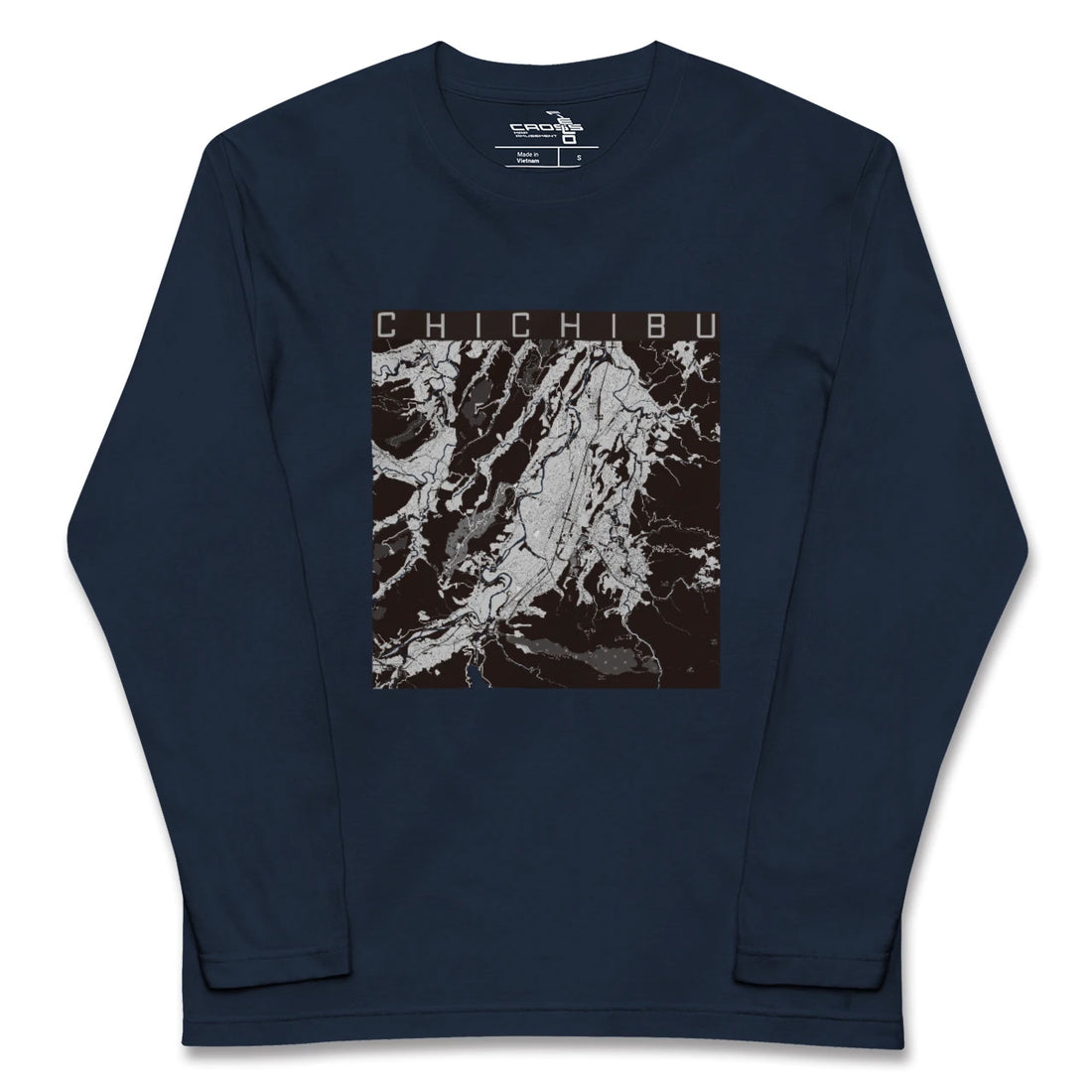 【秩父(埼玉県)】地図柄ロングスリーブTシャツ