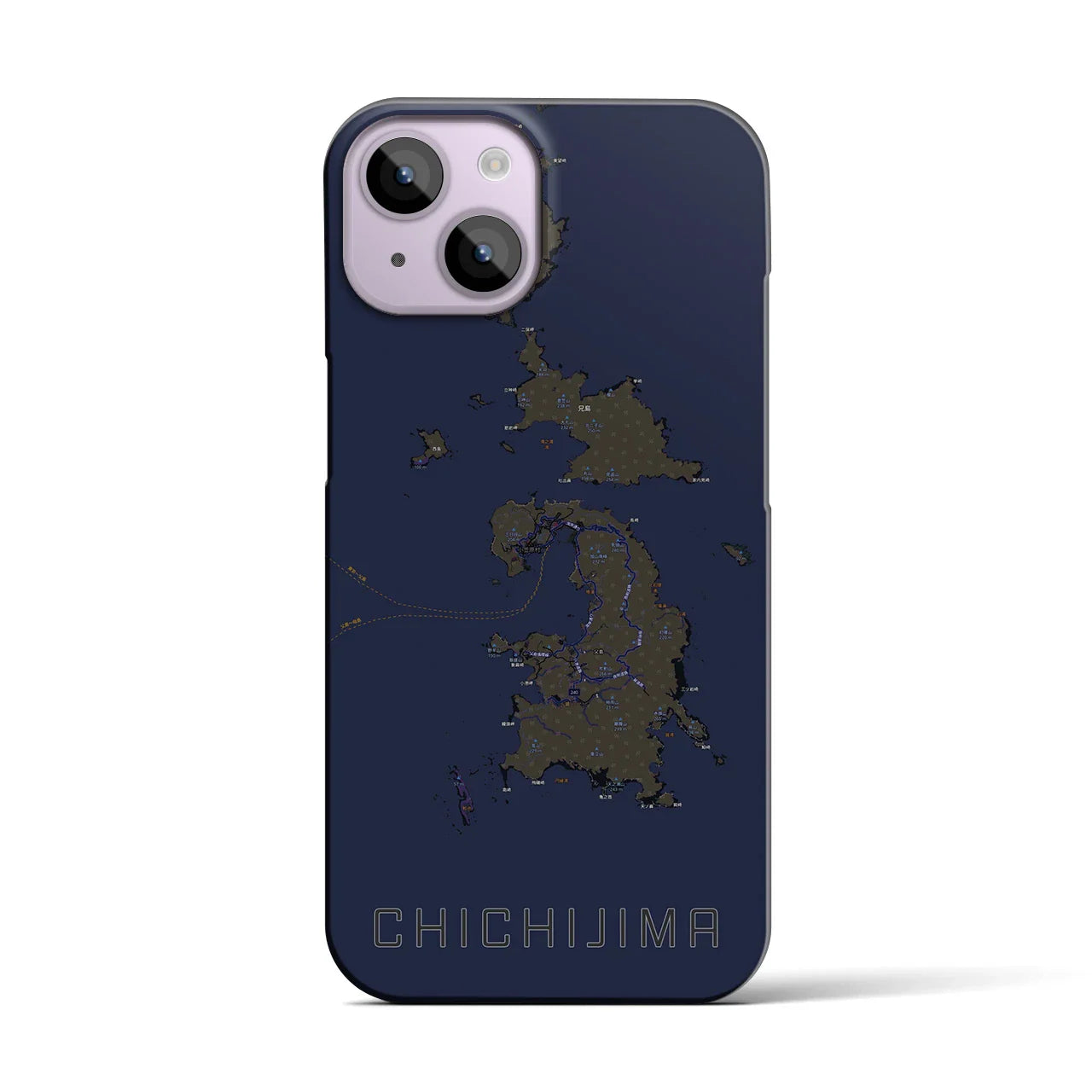 【父島(東京都)】地図柄iPhoneケース(バックカバータイプ)
