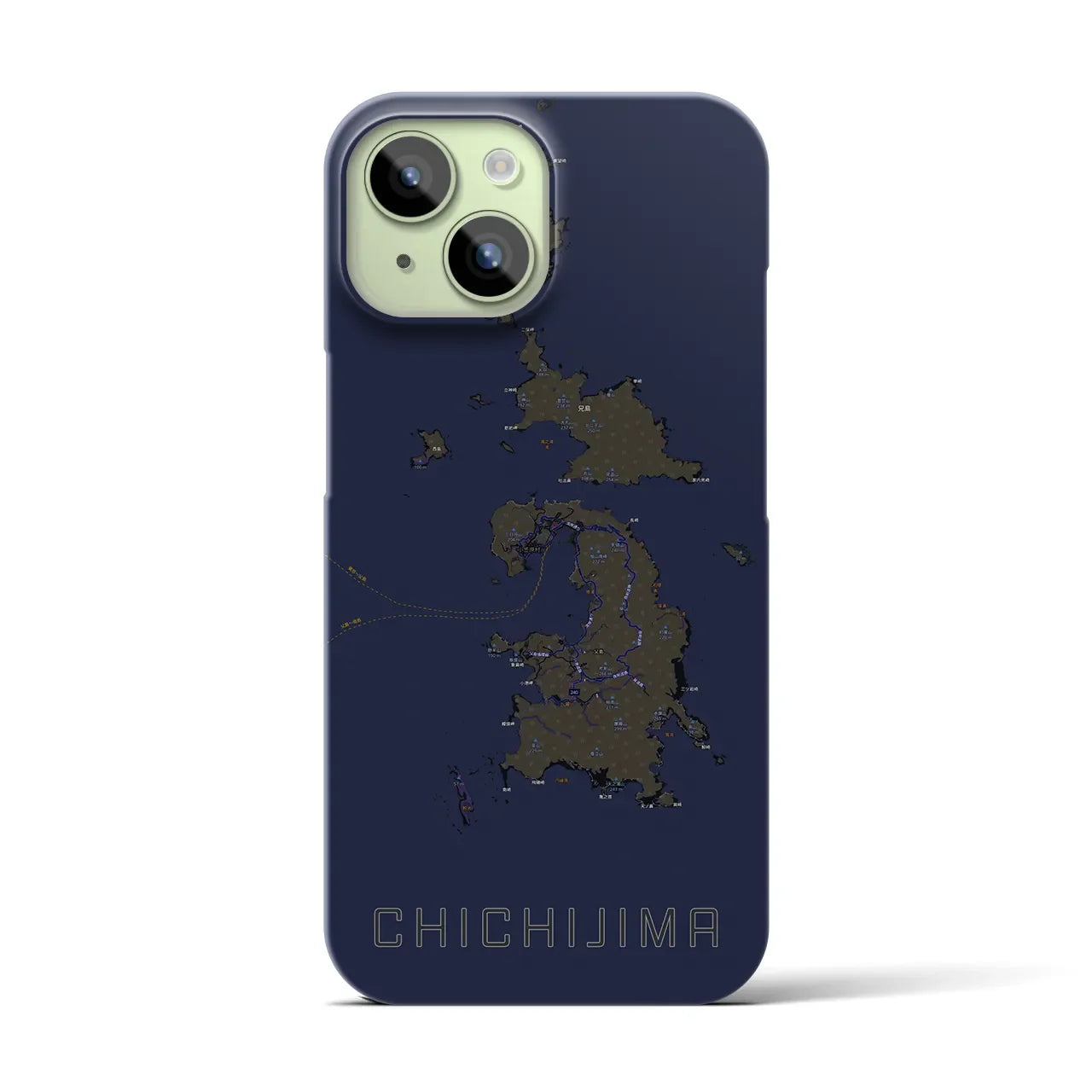 【父島(東京都)】地図柄iPhoneケース(バックカバータイプ)
