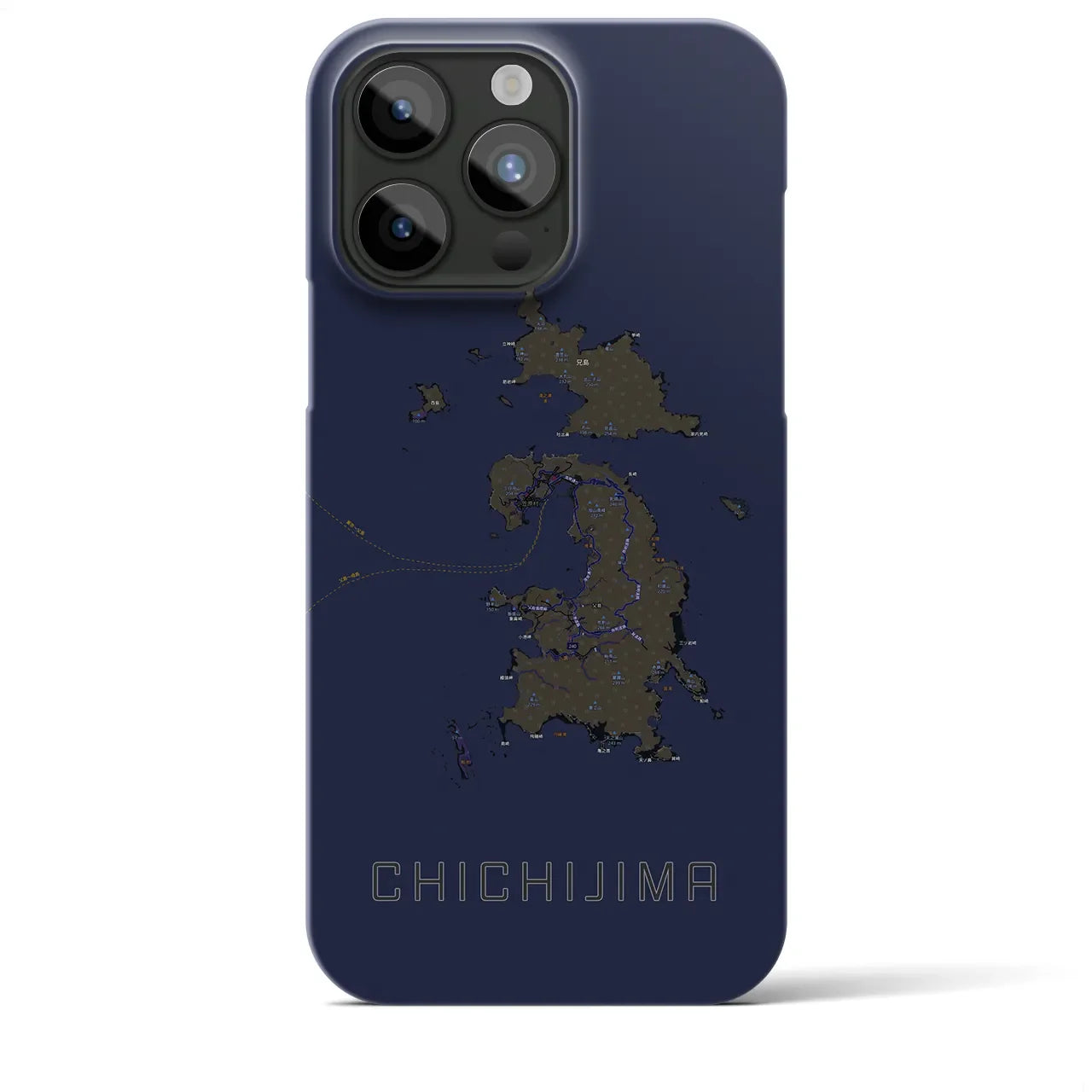 【父島(東京都)】地図柄iPhoneケース(バックカバータイプ)