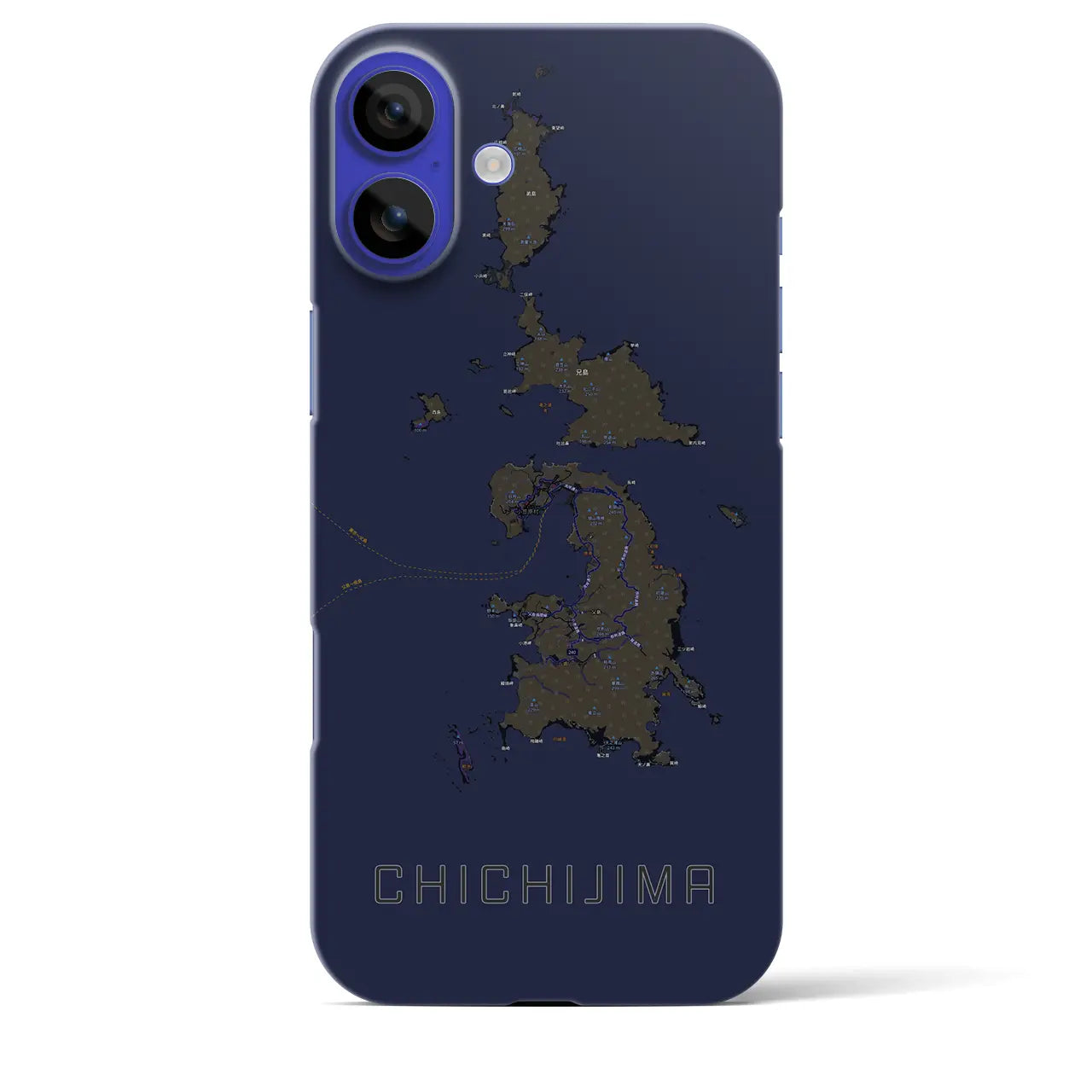 【父島(東京都)】地図柄iPhoneケース(バックカバータイプ)