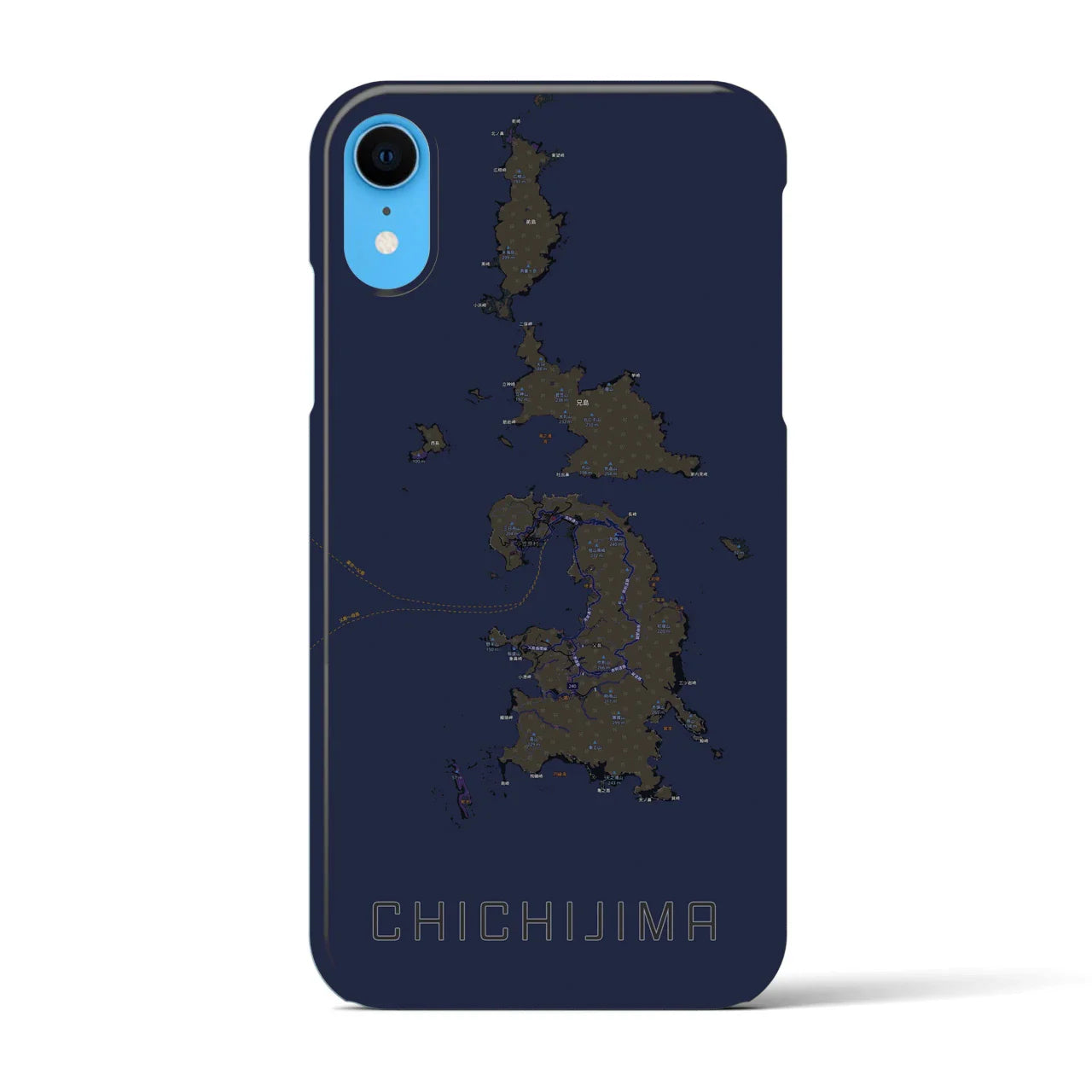 【父島(東京都)】地図柄iPhoneケース(バックカバータイプ)