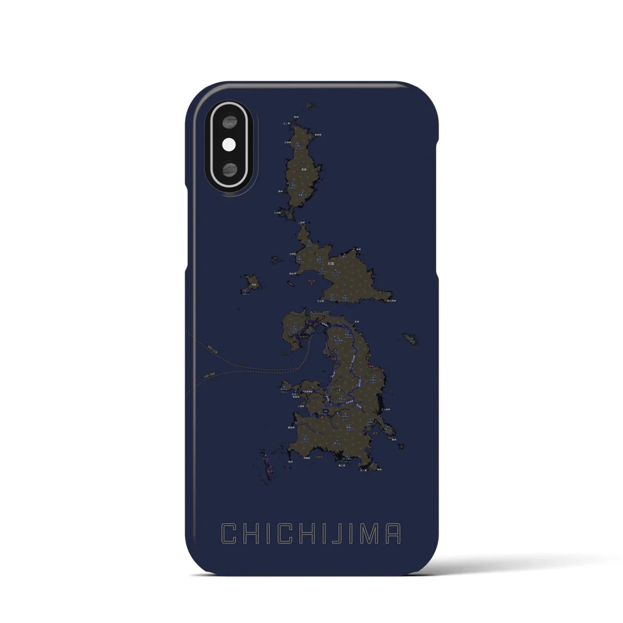 【父島(東京都)】地図柄iPhoneケース(バックカバータイプ)