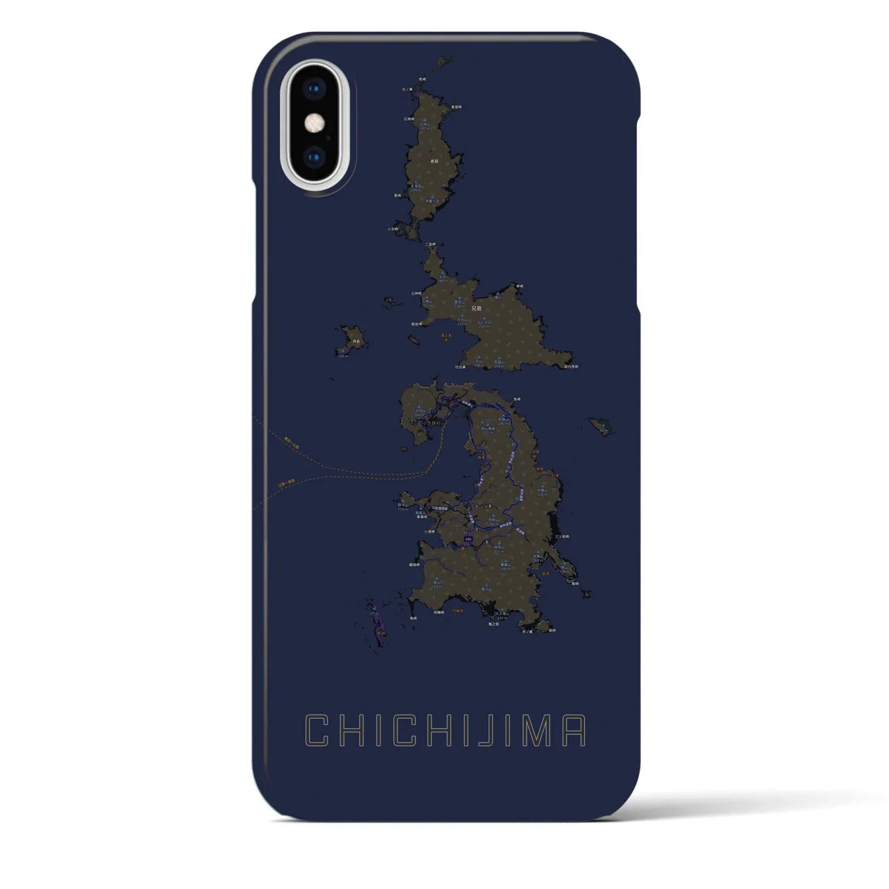 【父島(東京都)】地図柄iPhoneケース(バックカバータイプ)
