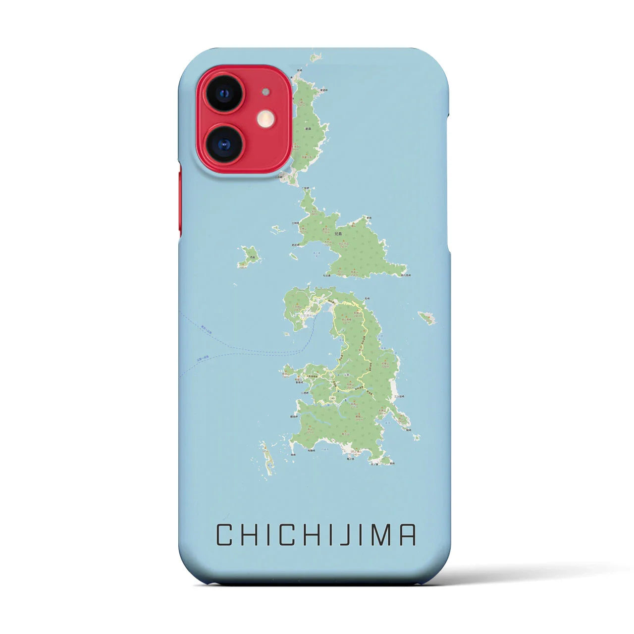 【父島(東京都)】地図柄iPhoneケース(バックカバータイプ)