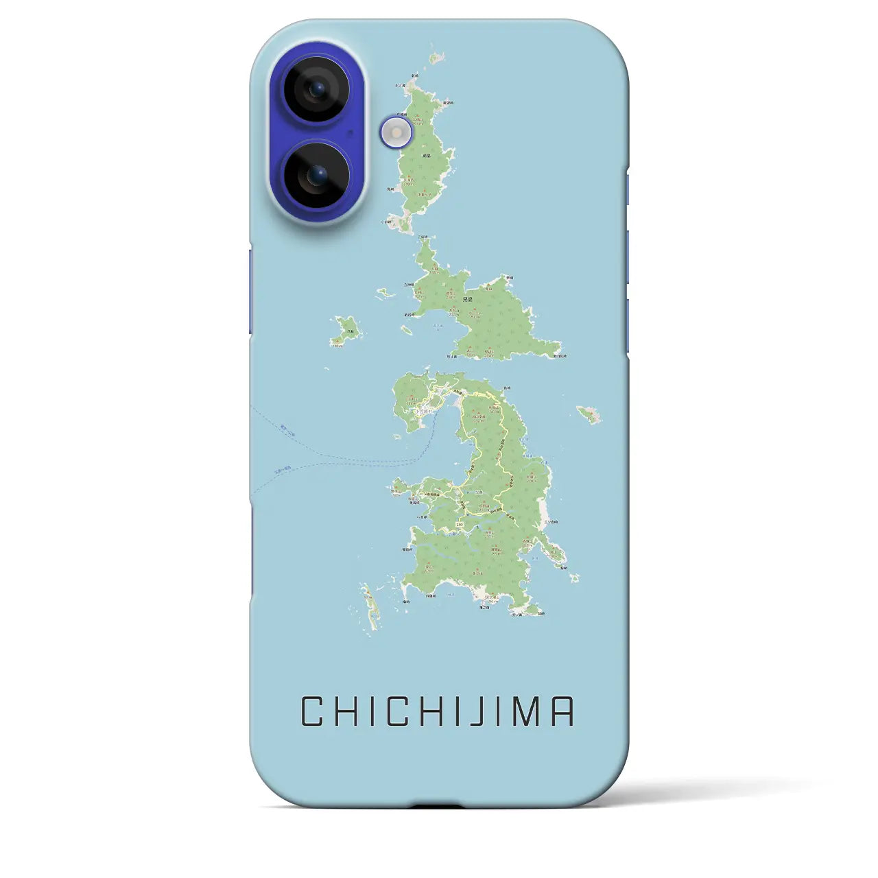 【父島(東京都)】地図柄iPhoneケース(バックカバータイプ)ブラック・iPhone 16 Pro Max 用