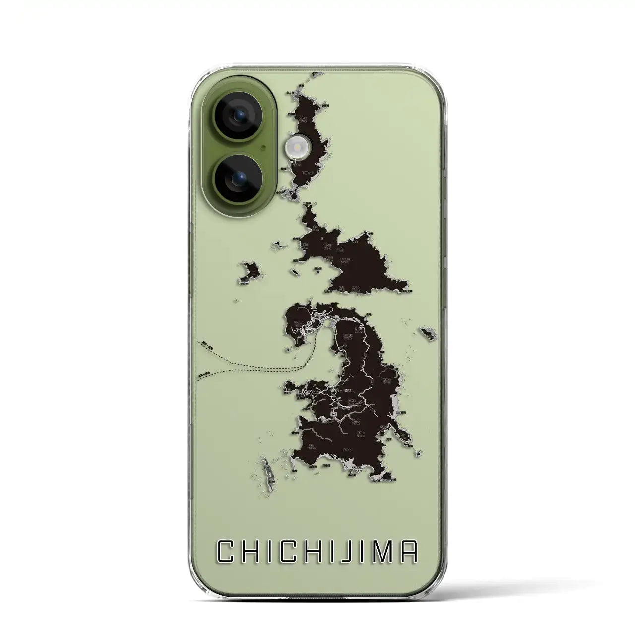 【父島(東京都)】地図柄iPhoneケース(クリアタイプ)モノトーン・iPhone 17 Pro Max 用