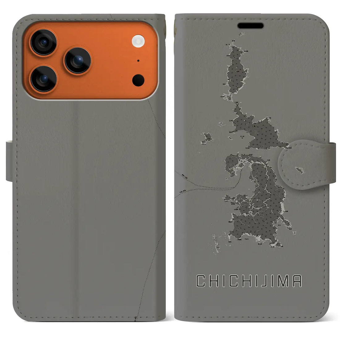 【父島(東京都)】地図柄iPhoneケース(手帳タイプ)