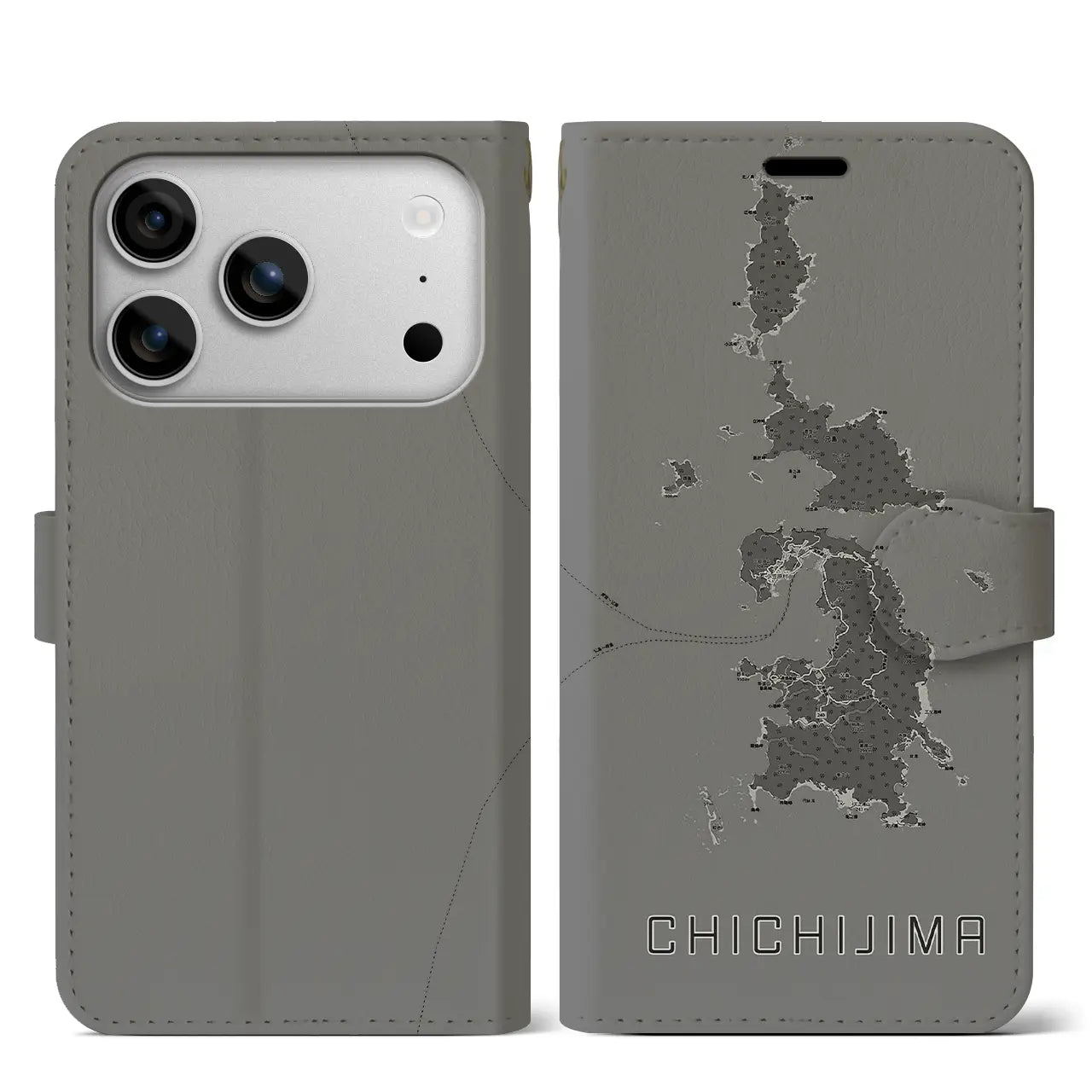 【父島(東京都)】地図柄iPhoneケース(手帳タイプ)