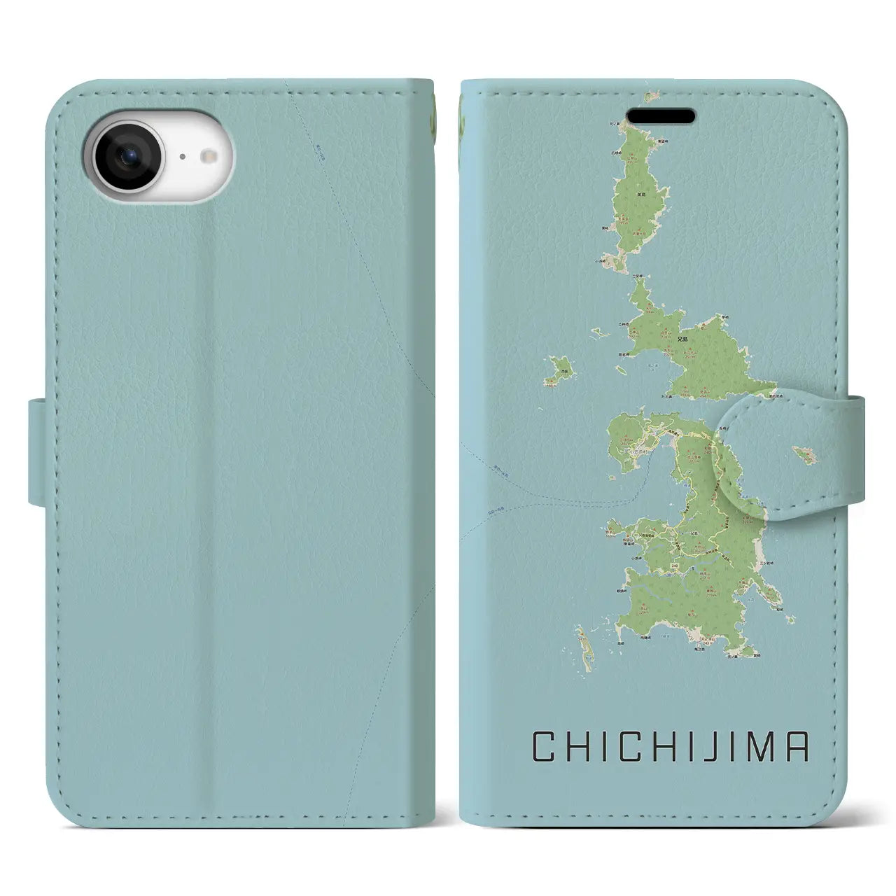 【父島(東京都)】地図柄iPhoneケース(手帳タイプ)