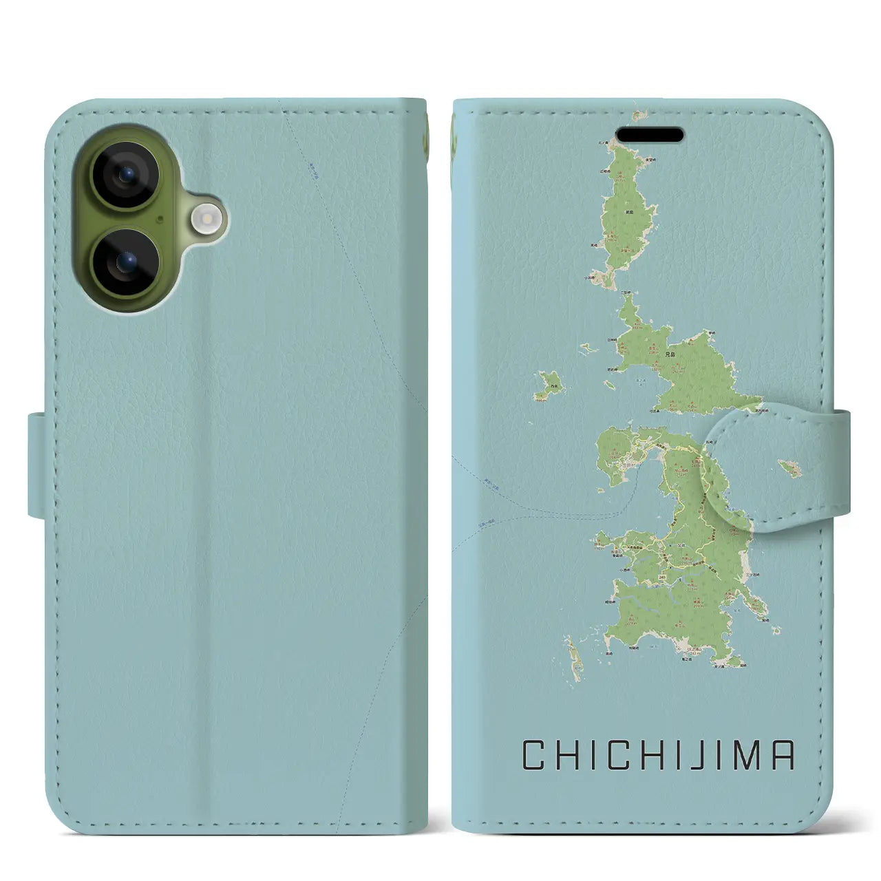 【父島(東京都)】地図柄iPhoneケース(手帳タイプ)