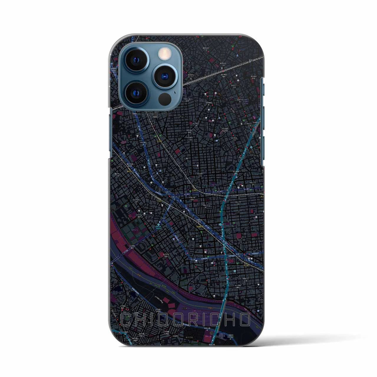 【千鳥町(東京都)】地図柄iPhoneケース(バックカバータイプ)