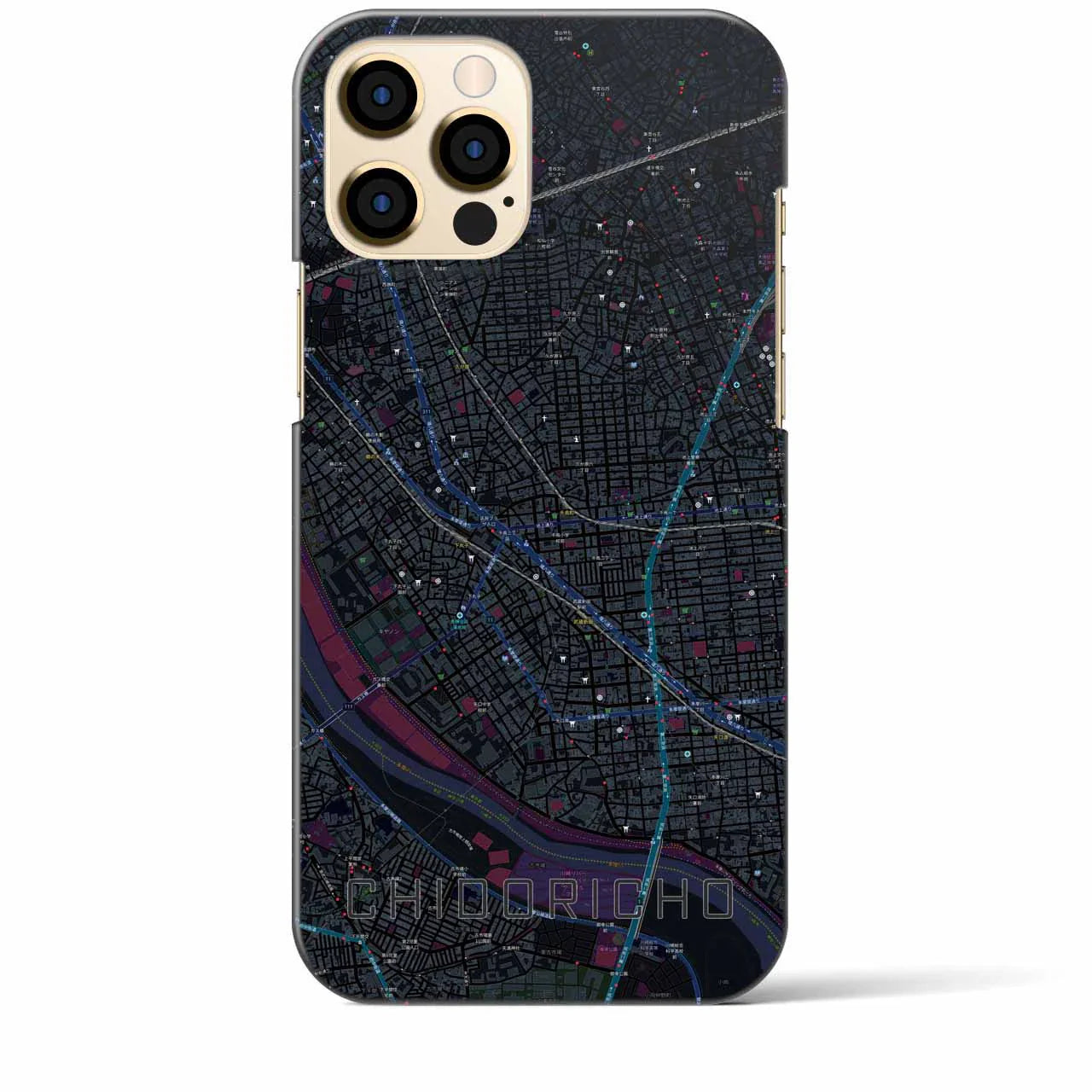 【千鳥町(東京都)】地図柄iPhoneケース(バックカバータイプ)