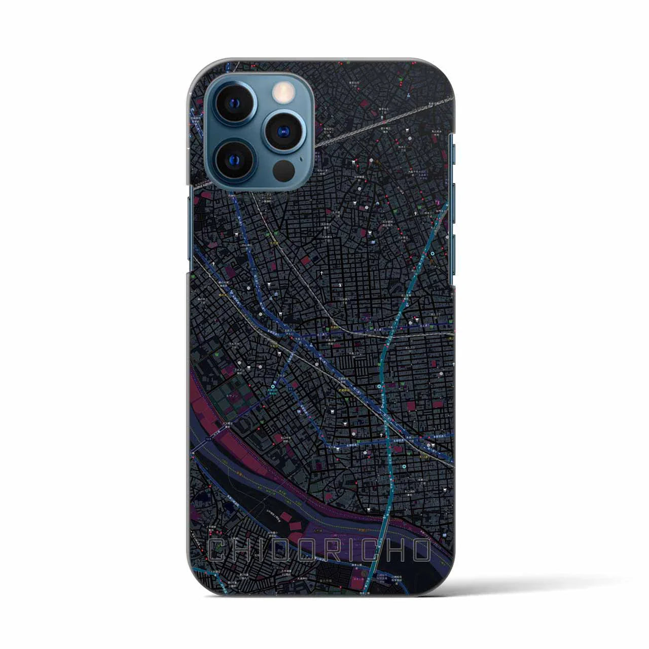【千鳥町(東京都)】地図柄iPhoneケース(バックカバータイプ)