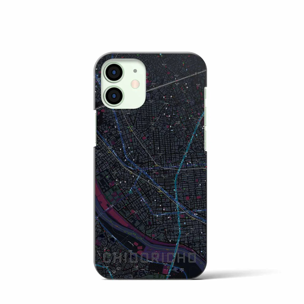 【千鳥町(東京都)】地図柄iPhoneケース(バックカバータイプ)