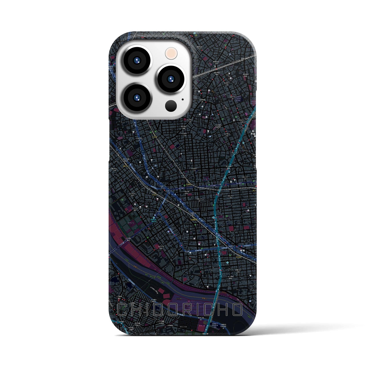 【千鳥町(東京都)】地図柄iPhoneケース(バックカバータイプ)