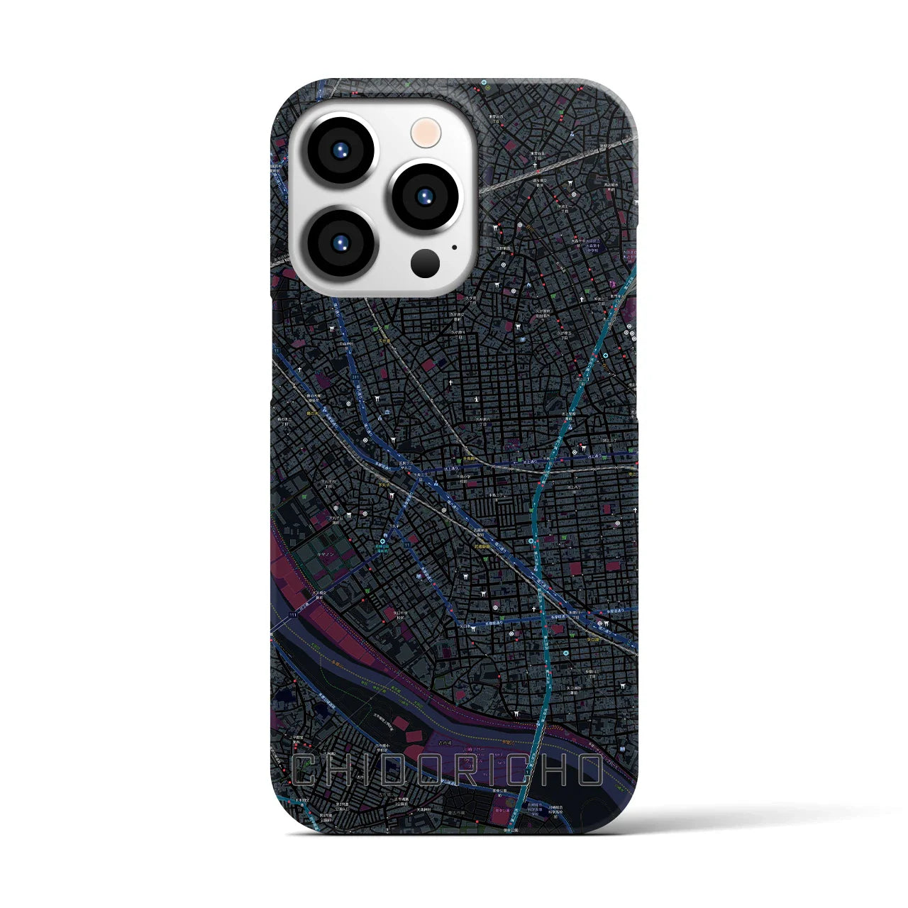 【千鳥町(東京都)】地図柄iPhoneケース(バックカバータイプ)