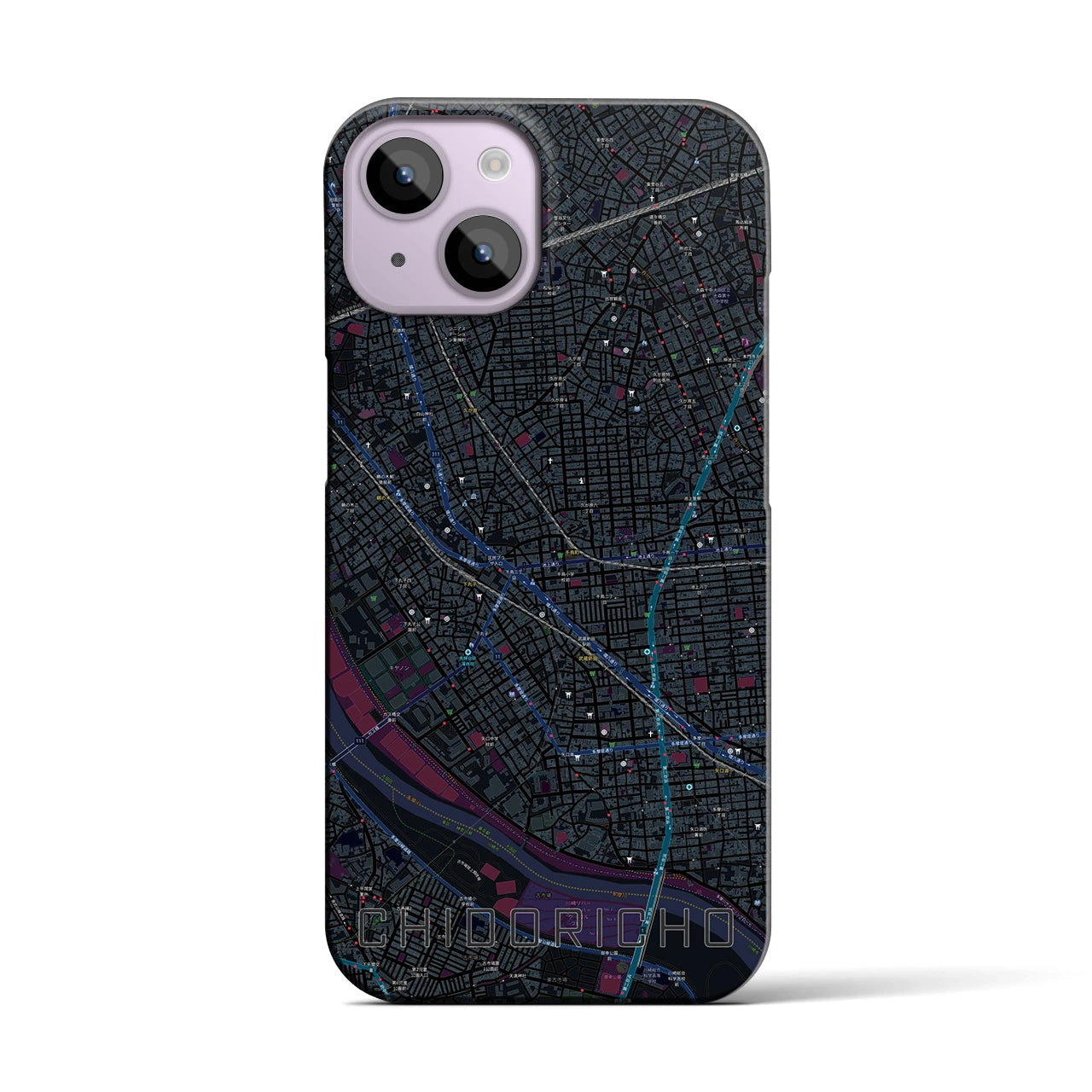 【千鳥町(東京都)】地図柄iPhoneケース(バックカバータイプ)