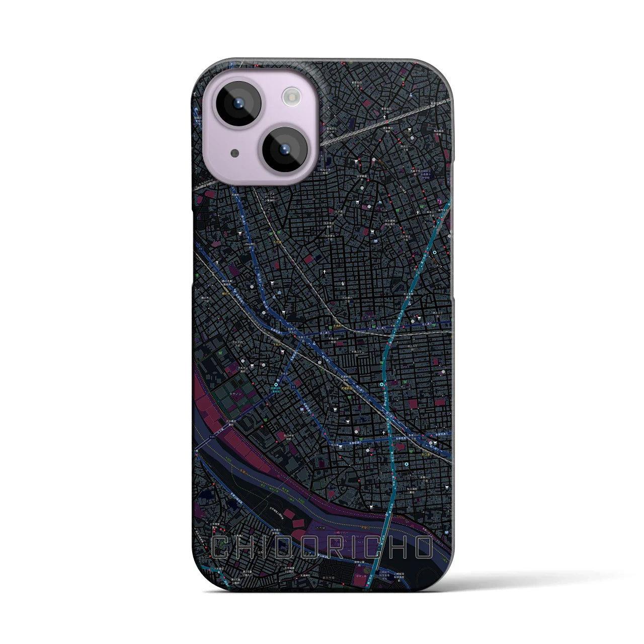 【千鳥町(東京都)】地図柄iPhoneケース(バックカバータイプ)