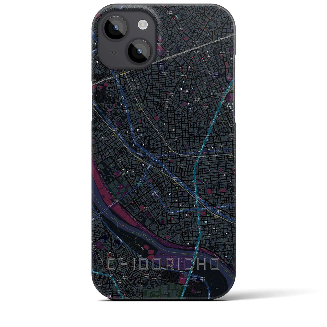 【千鳥町(東京都)】地図柄iPhoneケース(バックカバータイプ)