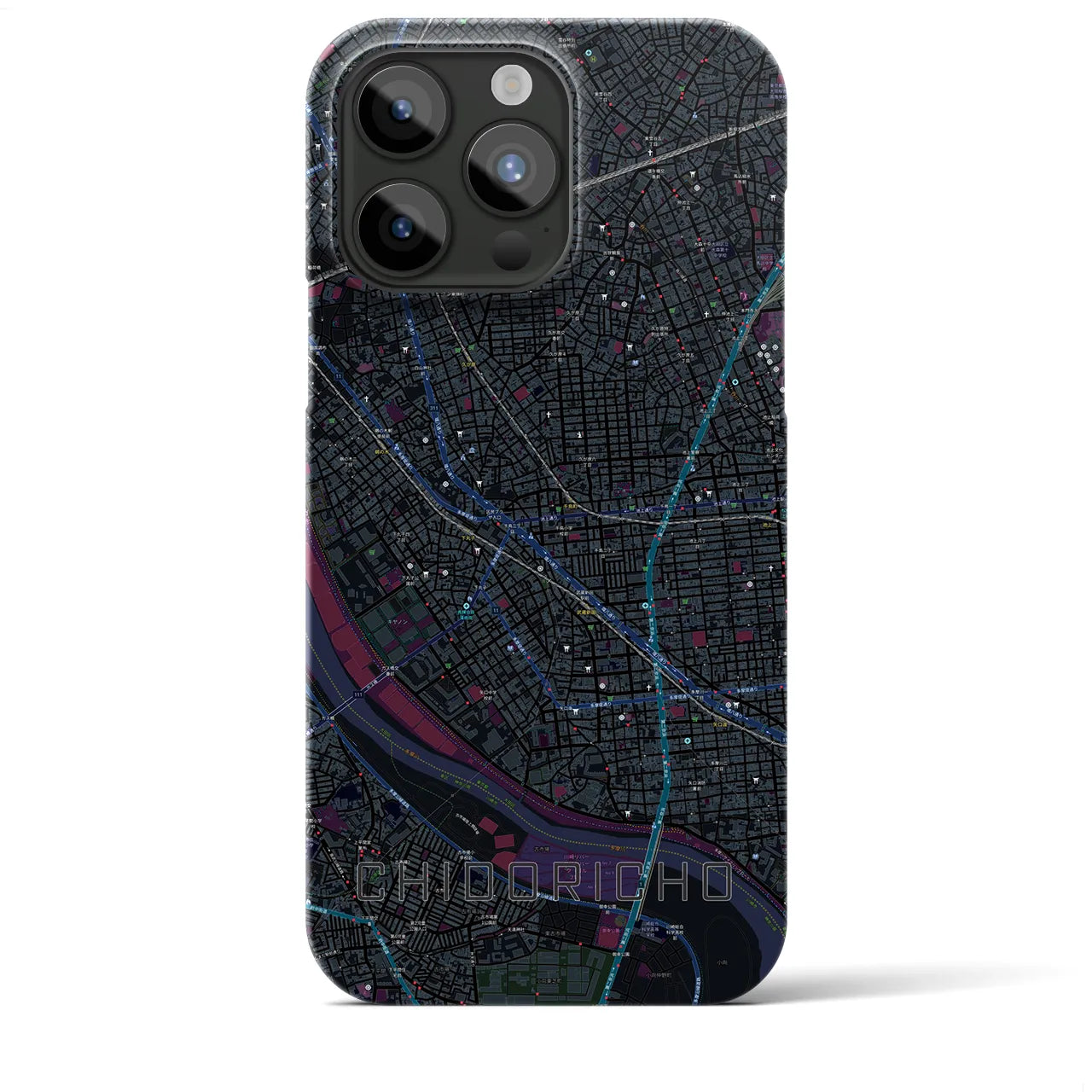 【千鳥町(東京都)】地図柄iPhoneケース(バックカバータイプ)