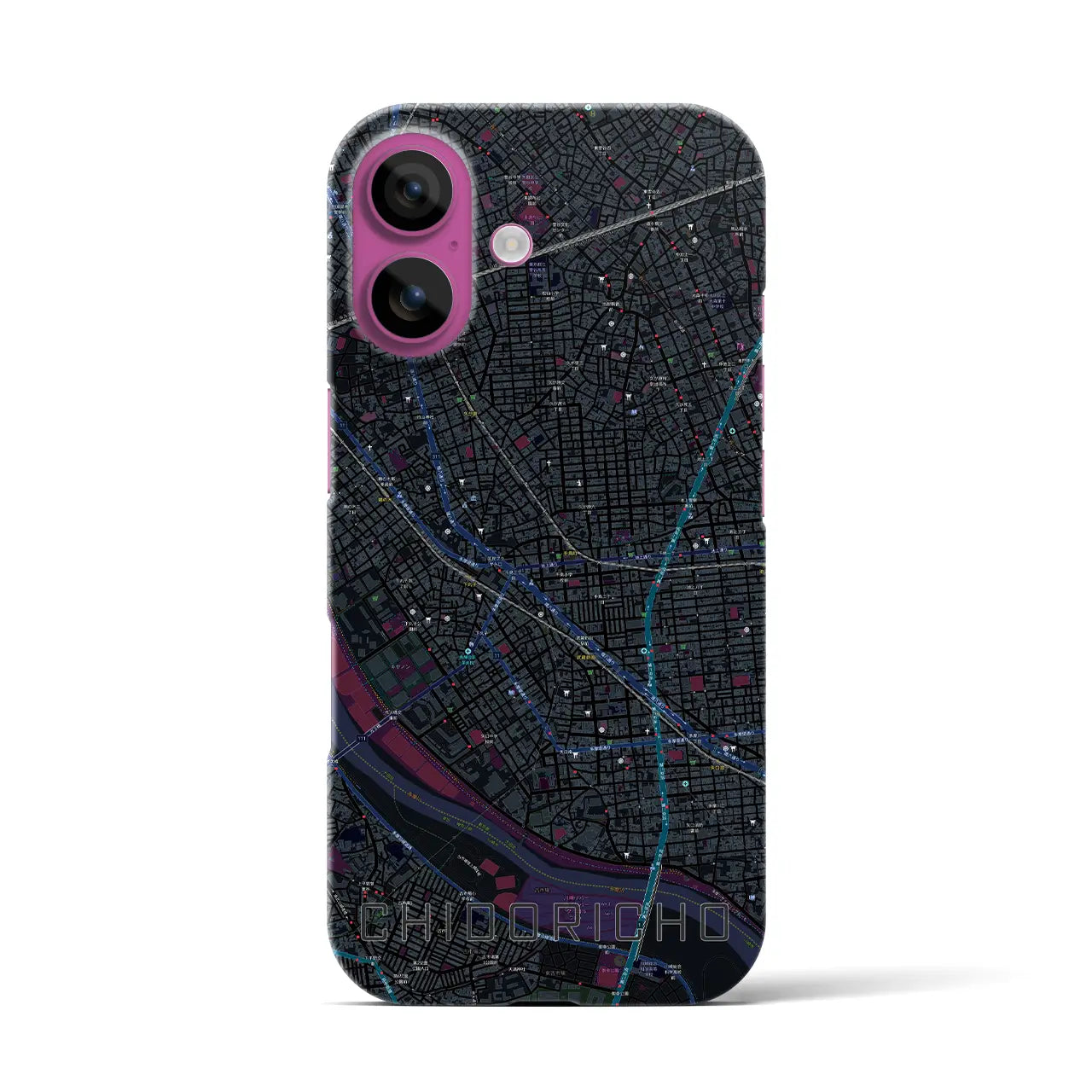 【千鳥町(東京都)】地図柄iPhoneケース(バックカバータイプ)