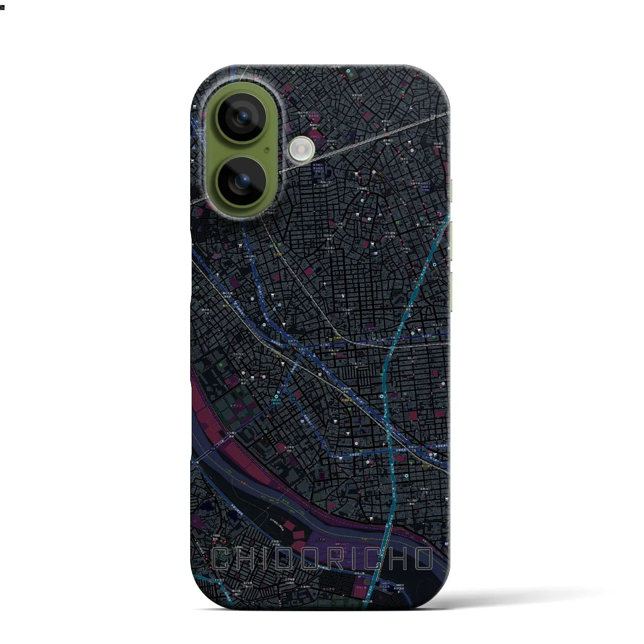 【千鳥町(東京都)】地図柄iPhoneケース(バックカバータイプ)