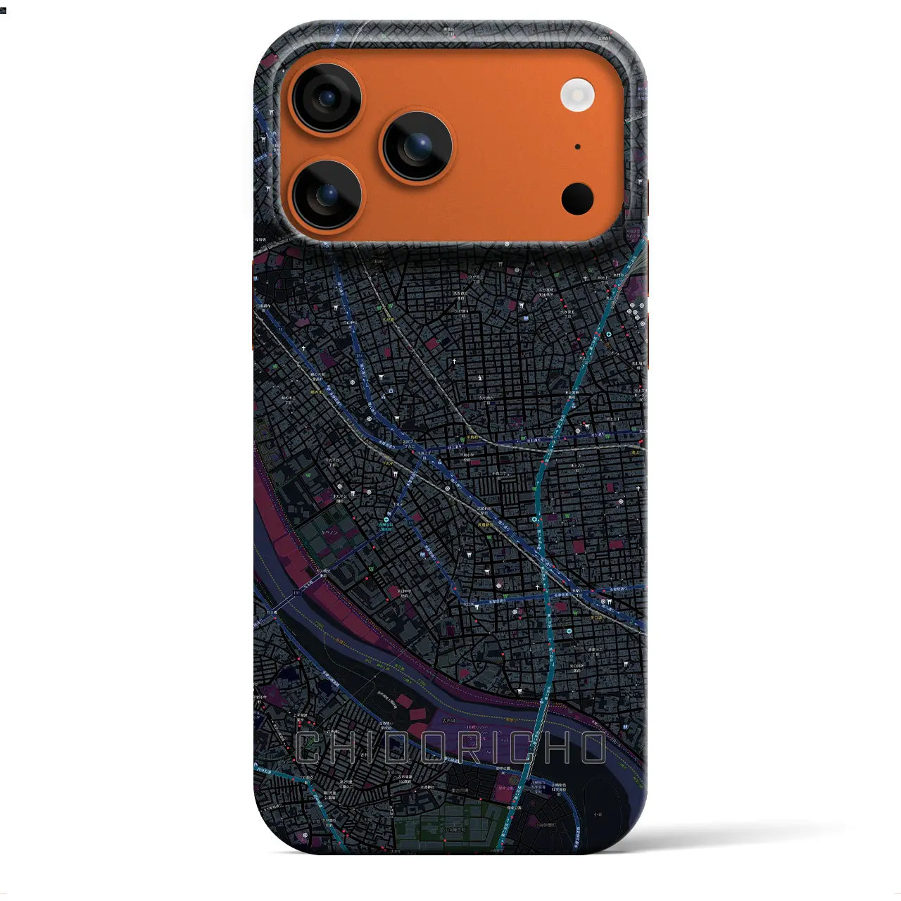 【千鳥町(東京都)】地図柄iPhoneケース(バックカバータイプ)