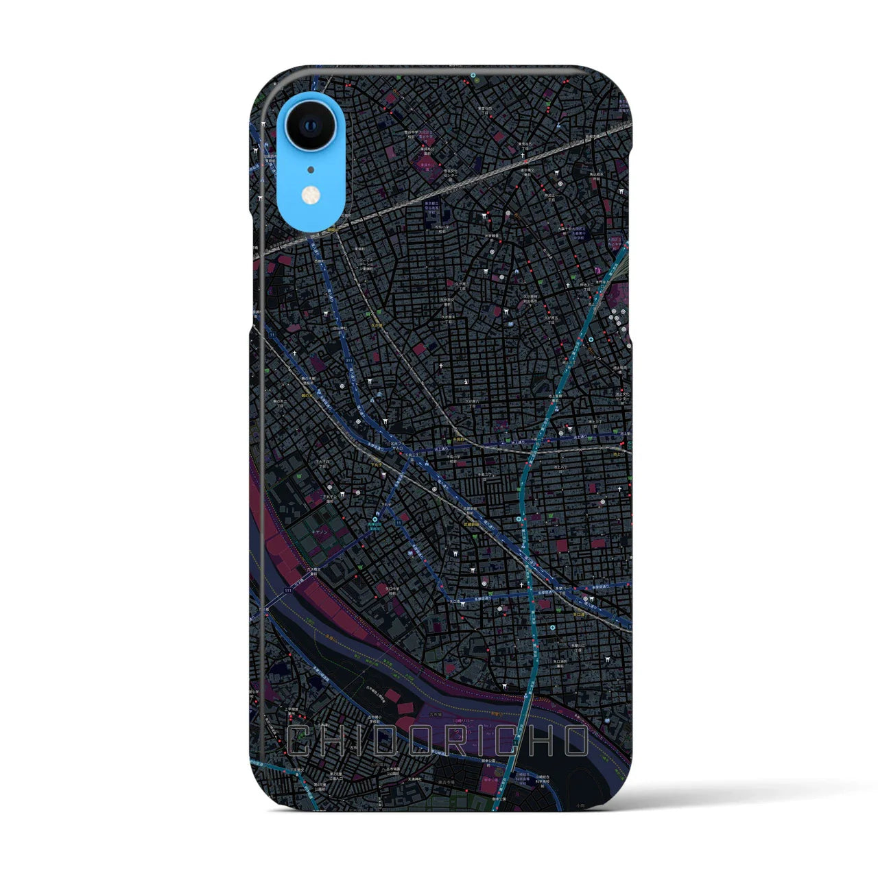 【千鳥町(東京都)】地図柄iPhoneケース(バックカバータイプ)