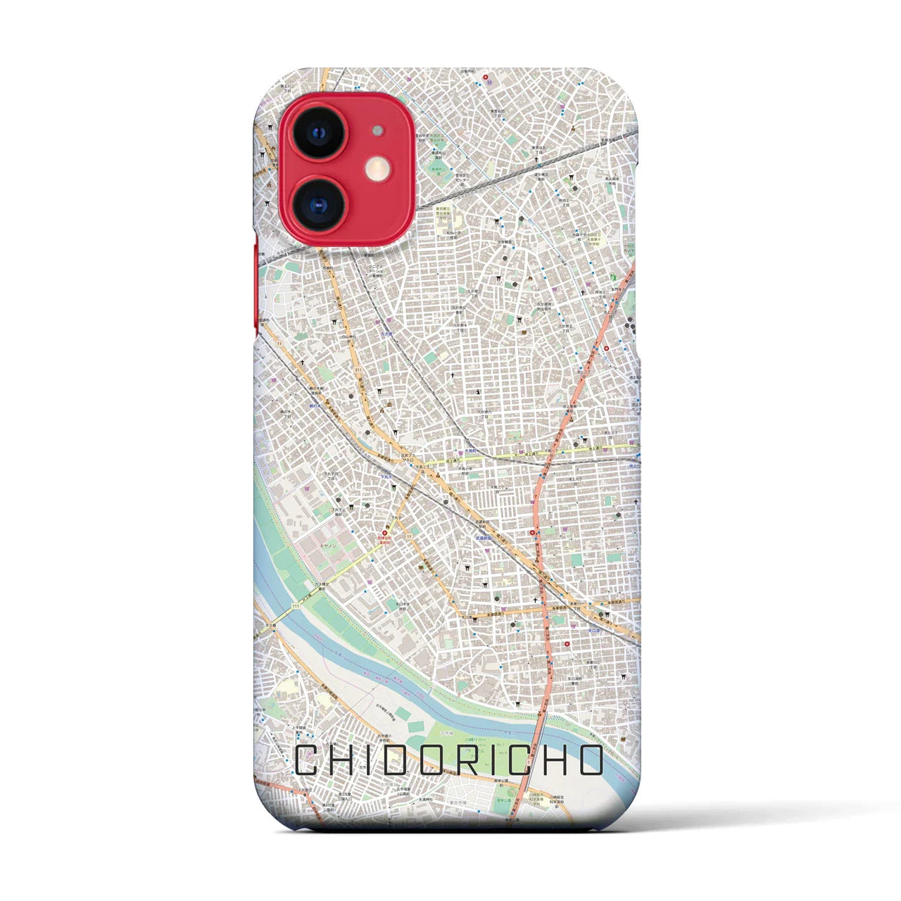 【千鳥町(東京都)】地図柄iPhoneケース(バックカバータイプ)