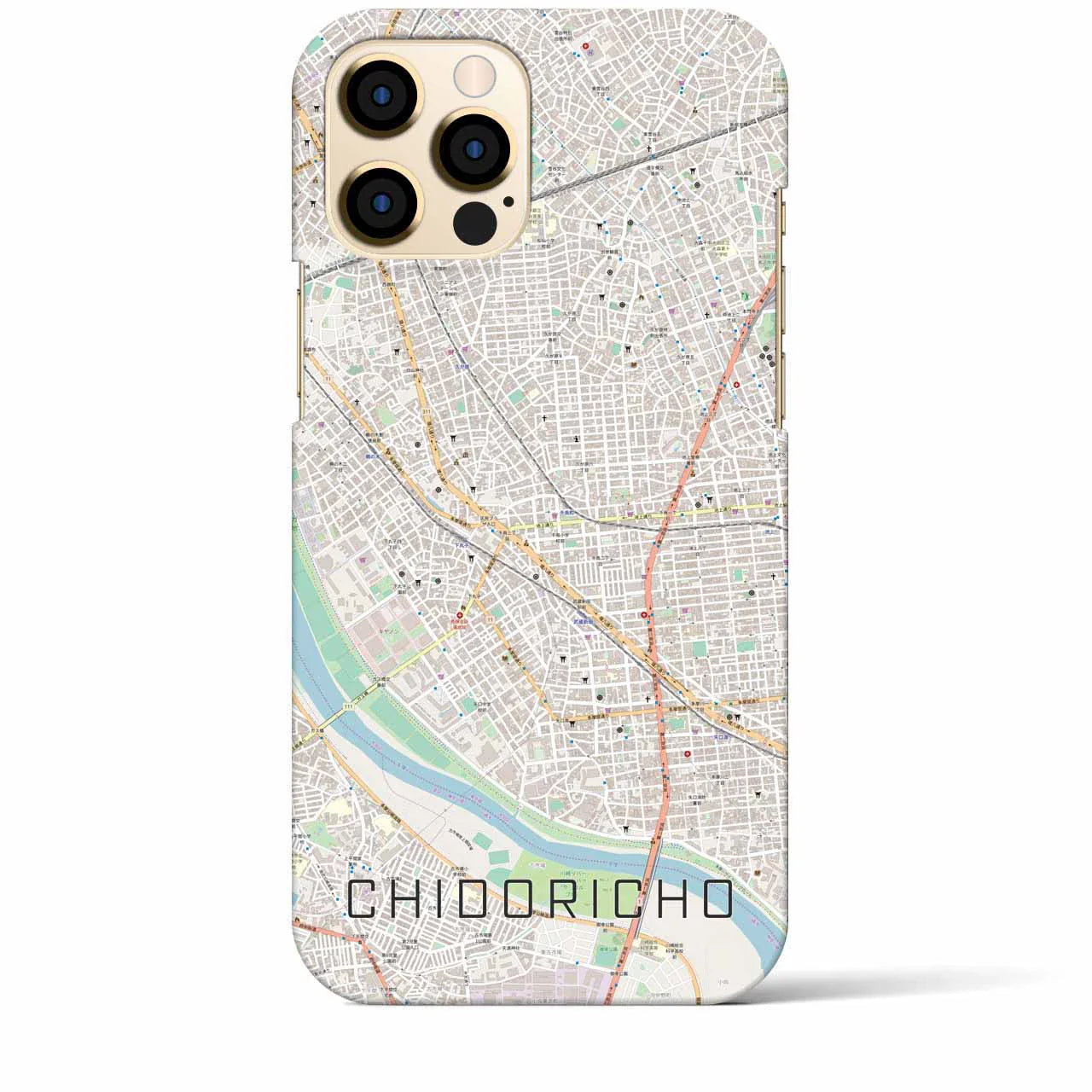 【千鳥町(東京都)】地図柄iPhoneケース(バックカバータイプ)