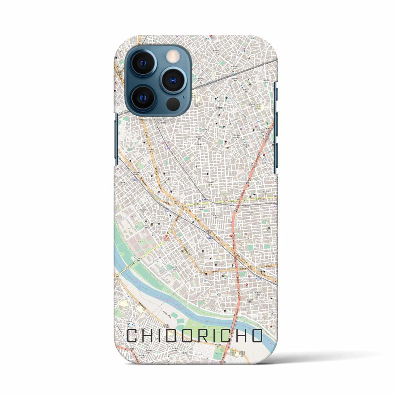 【千鳥町(東京都)】地図柄iPhoneケース(バックカバータイプ)