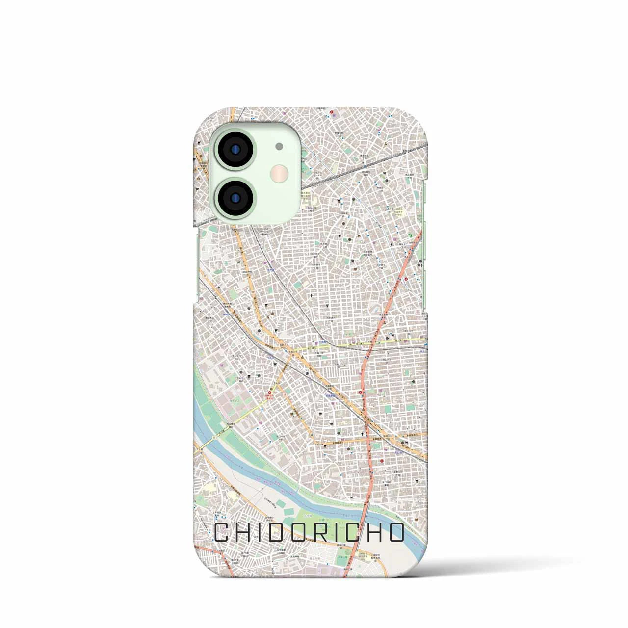 【千鳥町(東京都)】地図柄iPhoneケース(バックカバータイプ)