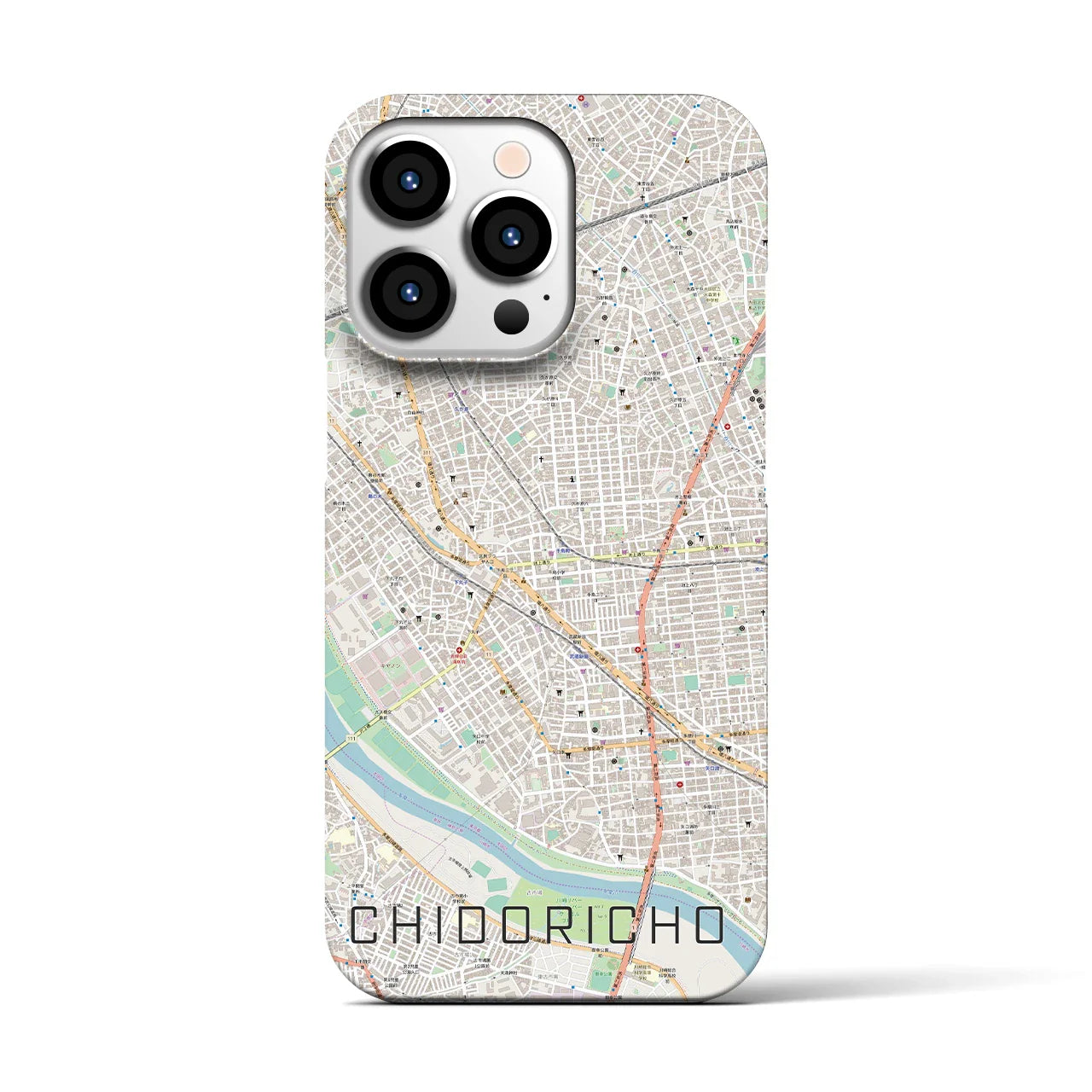 【千鳥町(東京都)】地図柄iPhoneケース(バックカバータイプ)