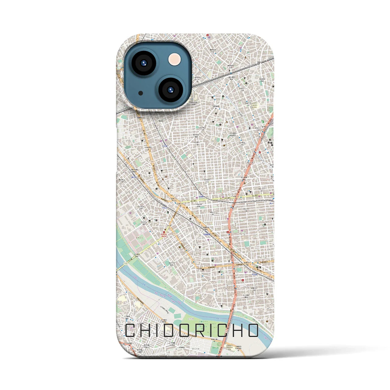 【千鳥町(東京都)】地図柄iPhoneケース(バックカバータイプ)