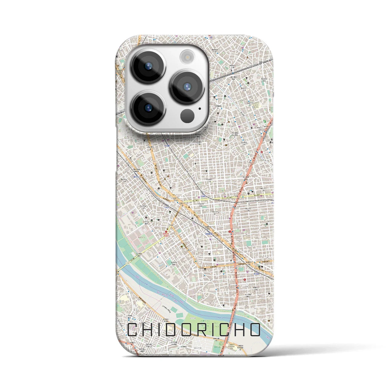 【千鳥町(東京都)】地図柄iPhoneケース(バックカバータイプ)