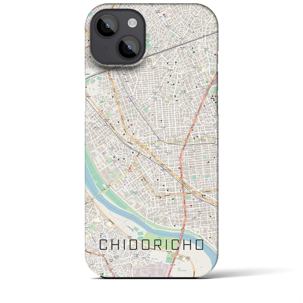 【千鳥町(東京都)】地図柄iPhoneケース(バックカバータイプ)