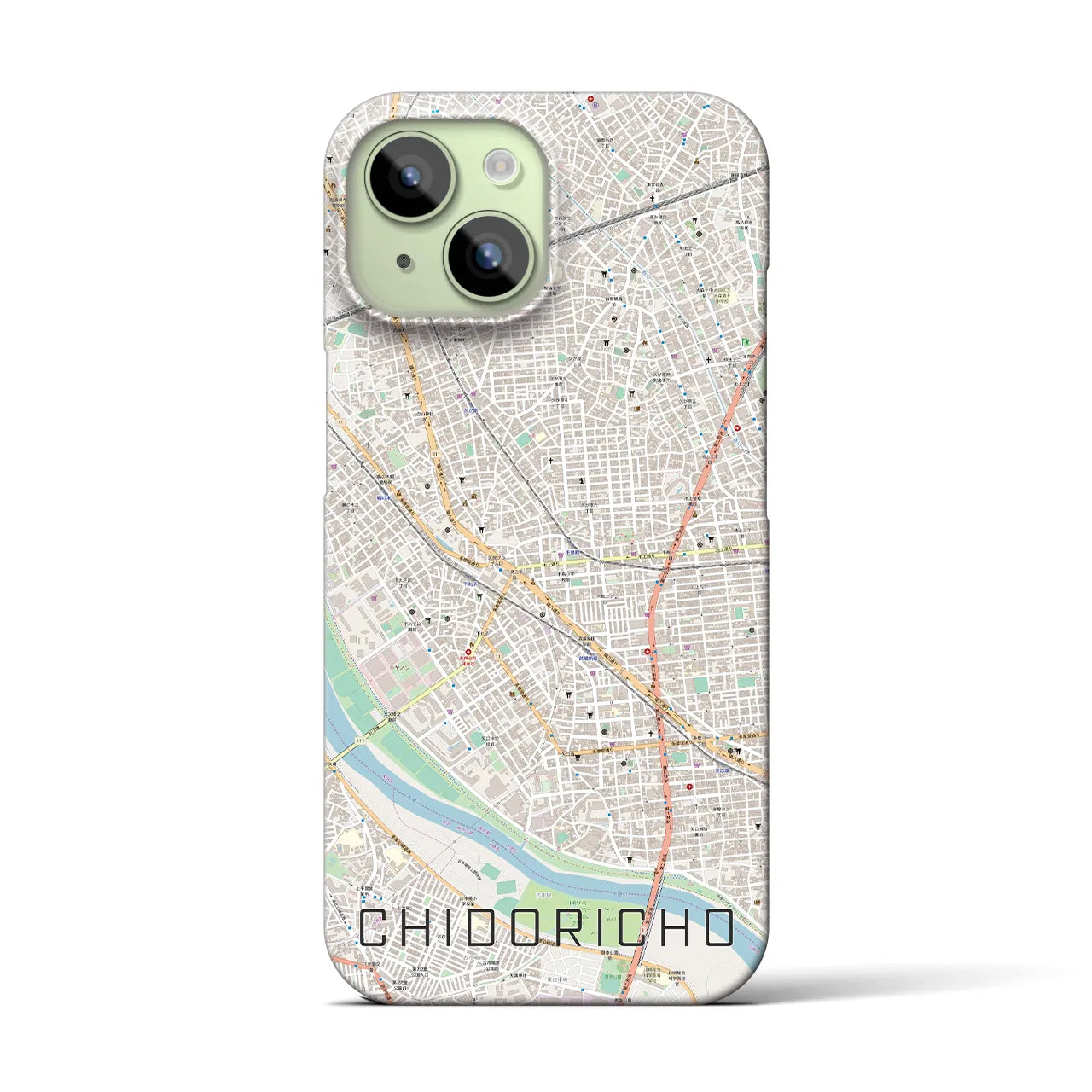 【千鳥町(東京都)】地図柄iPhoneケース(バックカバータイプ)