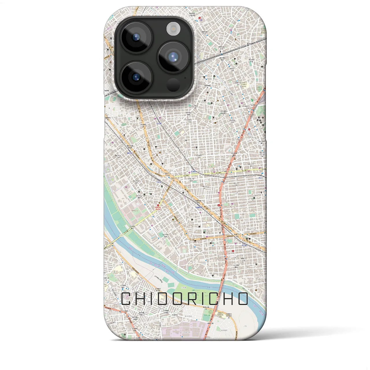 【千鳥町(東京都)】地図柄iPhoneケース(バックカバータイプ)