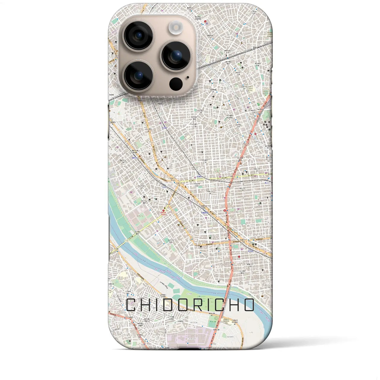 【千鳥町(東京都)】地図柄iPhoneケース(バックカバータイプ)