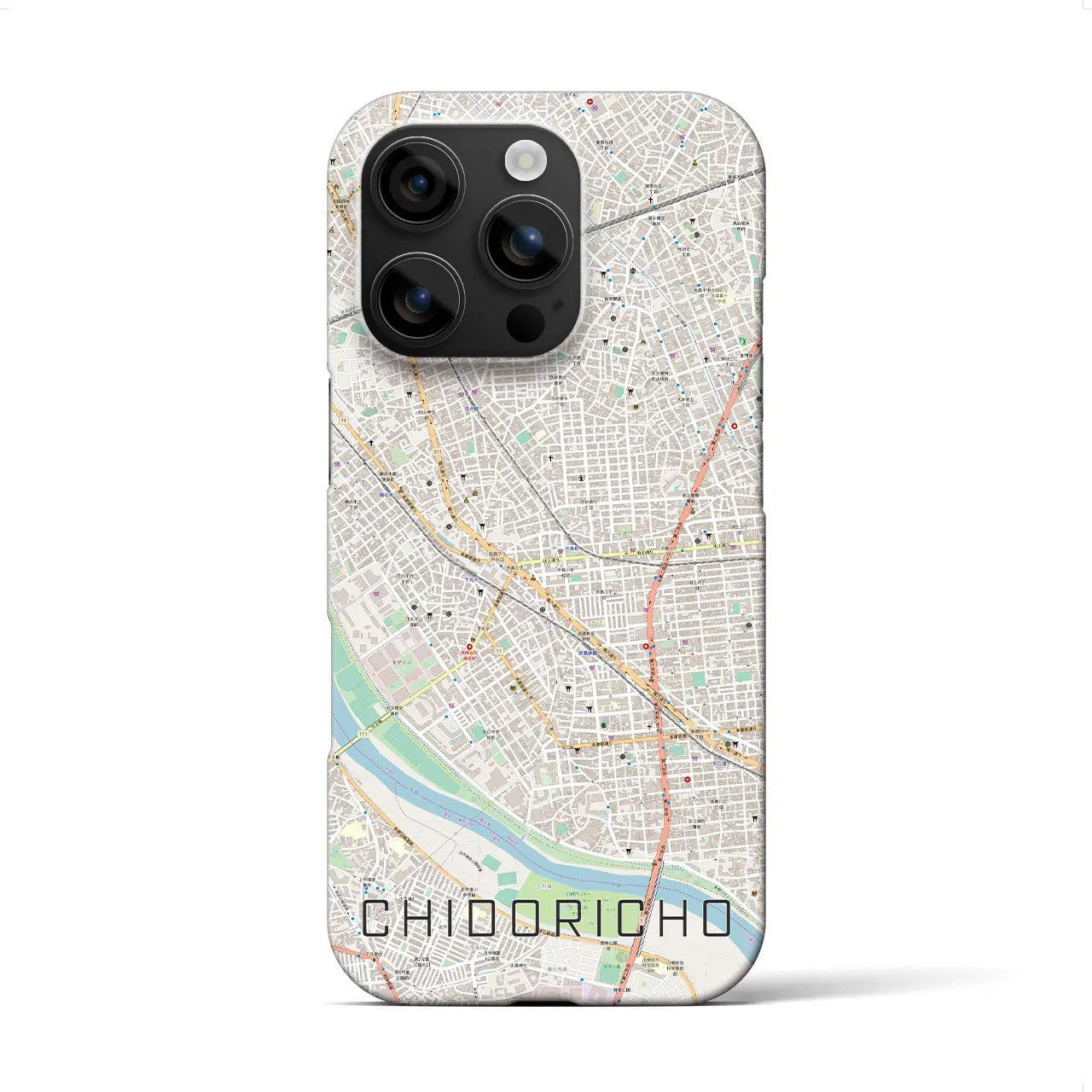【千鳥町(東京都)】地図柄iPhoneケース(バックカバータイプ)