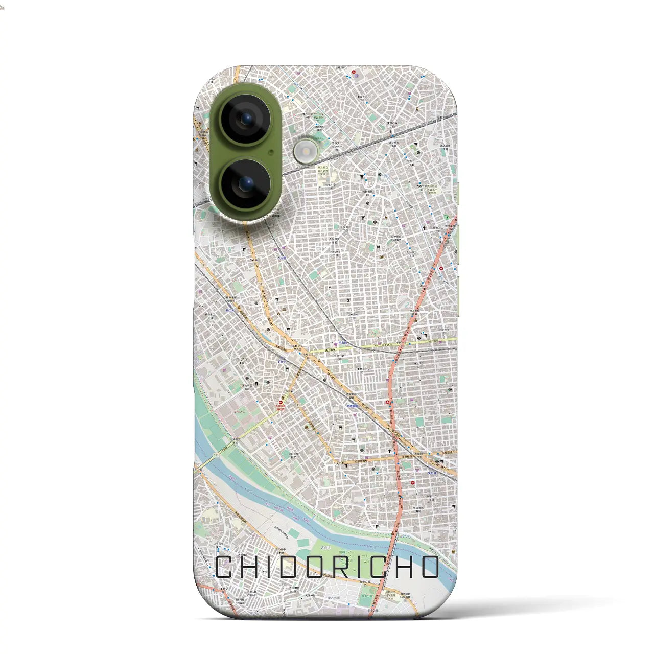 【千鳥町(東京都)】地図柄iPhoneケース(バックカバータイプ)