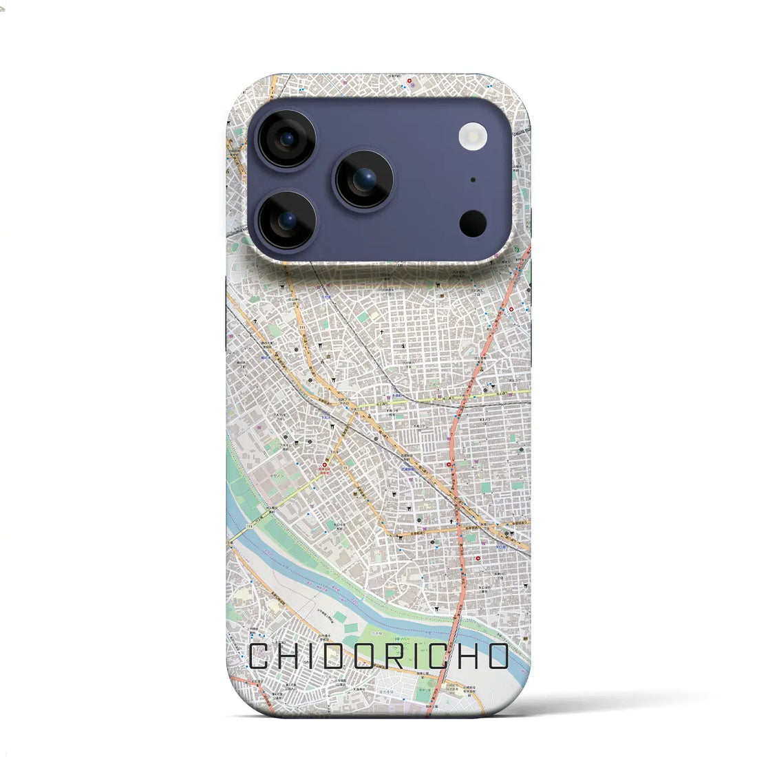 【千鳥町(東京都)】地図柄iPhoneケース(バックカバータイプ)ナチュラル・iPhone 17 Pro Max 用