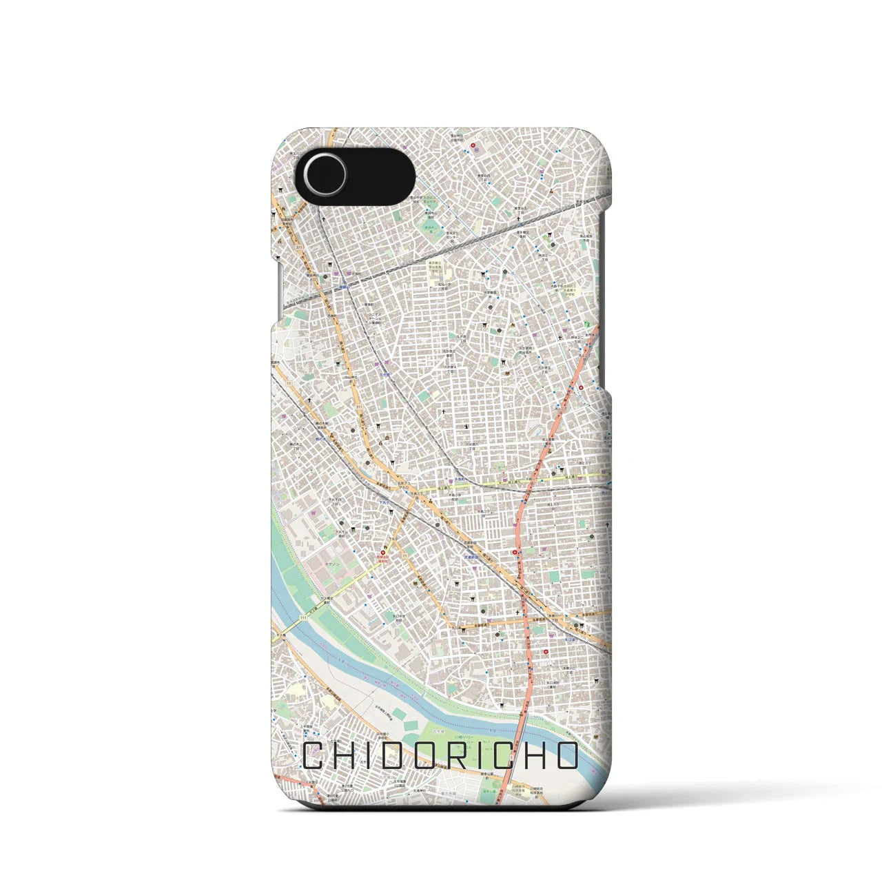 【千鳥町(東京都)】地図柄iPhoneケース(バックカバータイプ)